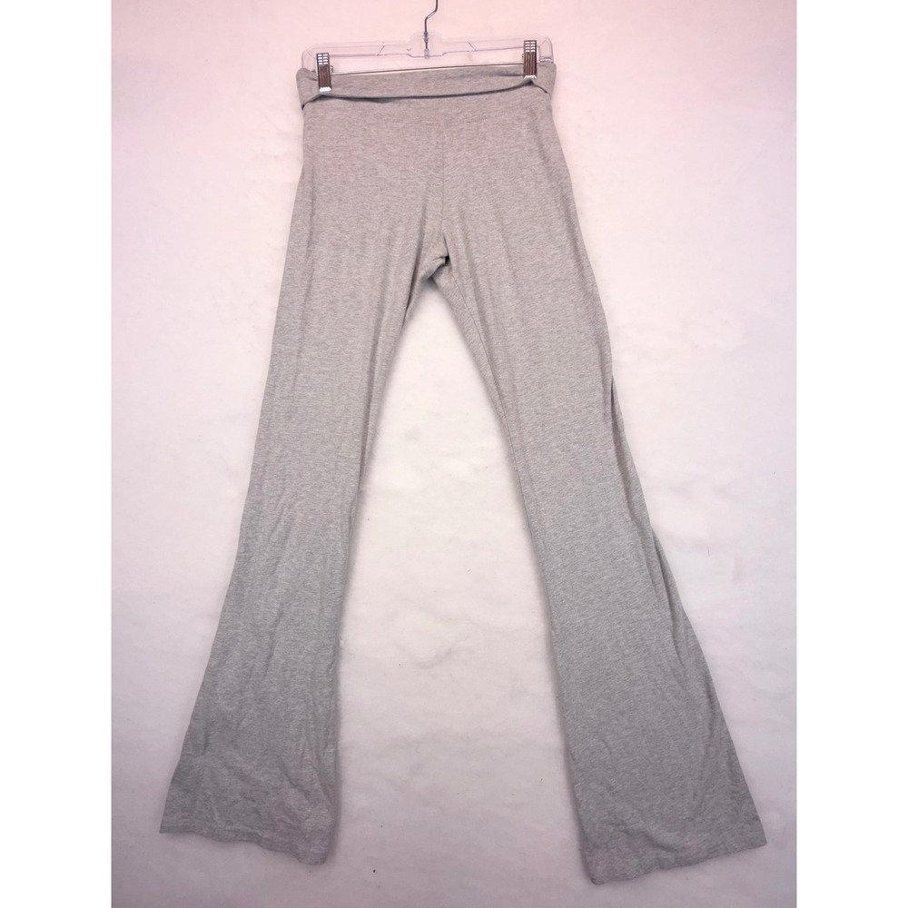 John Galt Brandy Melville Heather Gray Foldover Flare Yoga Pants